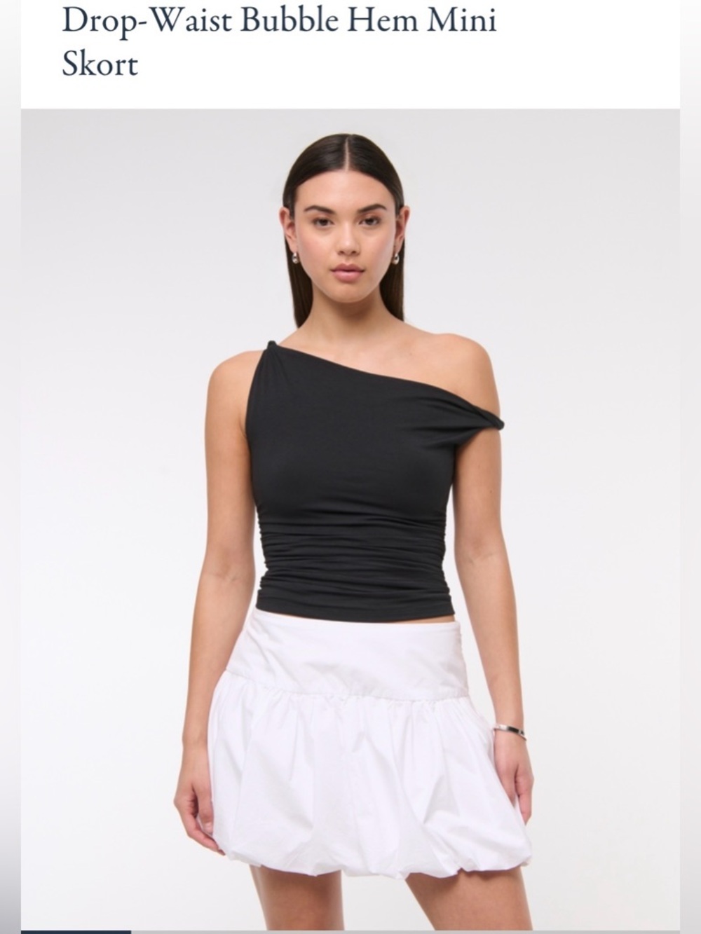 White Bubble Mini Skort